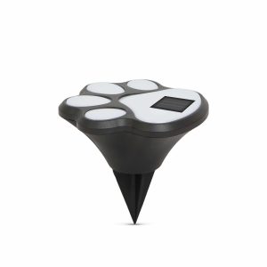 LED-es szolár lámpa - kutya lábnyom, leszúrható - műanyag - fekete    Garden of Eden 11255B - Image 2