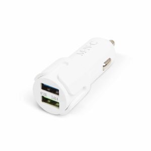 Autós szivargyújtó adapter 2 USB aljzattal - 2,4 A - Fehér    MNC 54931WH - Image 2