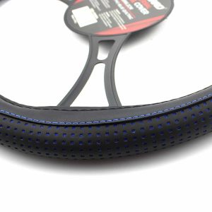 Kormányvédő - 38 cm - HVA004 - csúszásmentes - kék / fekete    Carguard 55757BL - Image 2