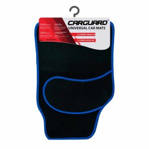 Univerzális textil autószőnyeg szett - 64 x 44 cm / 44 x 29 cm - fekete, kék    Carguard 55834A - Image 2