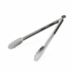 Grill csipesz - 34 cm - rozsdamentes acél / fekete    BBQ 56302 - Image 2