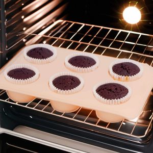 Szilikon sütőforma - muffin - 30 x 18 x 4,2 cm    Bewello 57532P - Image 3