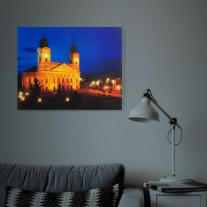 LED-es fali hangulatkép - "Nagytemplom Debrecen" -  3 x AA, 38 x 48 cm    Family 58018K - Image 2