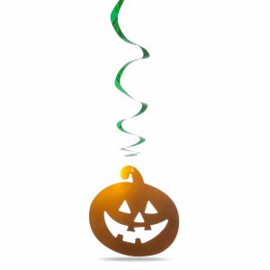 Halloween-i dekoráció szett - 12 db tök, szellem - csillogó spirál akasztó    Family 58171B - Image 2