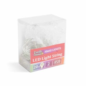 LED fényfüzér - színes fenyőfa - 20 LED - 2,3 méter - 3 x AA    Family 58223B - Image 2