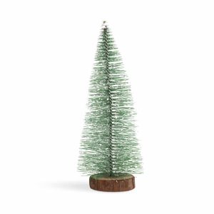 Mini dekor műfenyő - 25 cm - havas, zöld    Family 58269B - Image 2