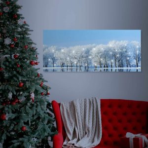 LED-es fali hangulatkép - téli táj -  2 x AA, 70 x 30 cm    Family 58480A - Image 2