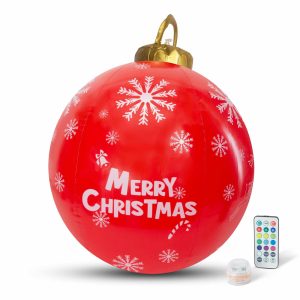 Felfújható RGB LED-es óriás karácsonyi gömb - 60 cm    Family 58740E - Image 2
