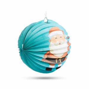 Karácsonyi lampion - Mikulás mintával - 25 cm    Family 58765A - Image 2