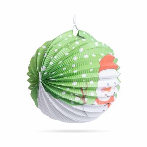 Karácsonyi lampion - Hóember mintával - 25 cm    Family 58765B - Image 2
