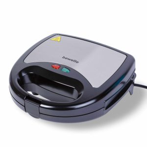 Szendvicssütő - 3 az 1-ben - 220-240V - 800W - ezüst/fekete    Bewello BW1024 - Image 2
