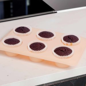 Szilikon sütőforma - muffin - 30 x 18 x 4,2 cm    Bewello 57532P - Image 2