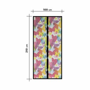 Szúnyogháló függöny ajtóra - mágneses - 100 x 210 cm - színes pillangós    Garden of Eden 11398K - Image 3