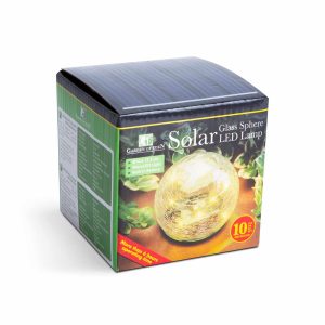 Leszúrható szolár üveggömb - 10 cm - 10 melegfehér LED    Garden of Eden 11760A - Image 3