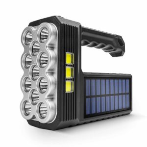 Szolár COB LED zseblámpa - munkalámpa funkcióval - 1200 mAh - MicroUSB - 1000 lumen - IP55    Phenom 18581 - Image 3