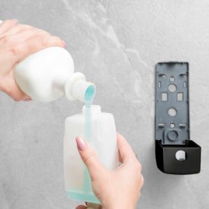 Szappanadagoló - kézzel működtethető - 350 ml - fali - fekete    Vog und Arths 51119C - Image 3