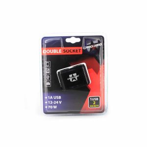 Szivargyújtóaljzatba csatlakoztatható 2-es elosztó + 1A USB csatlakozás    Carguard 55050 - Image 3