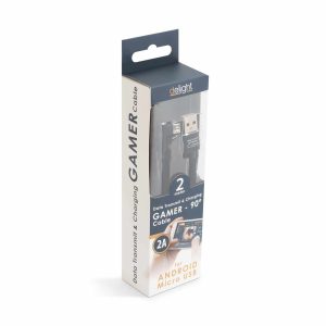 Adatkábel - MicroUSB    Delight 55444M-BK - Image 3