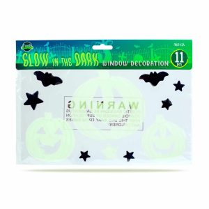 Halloween-i foszforeszkáló ablakdekor - tök - 29 x 16 cm    Family 56543A - Image 3