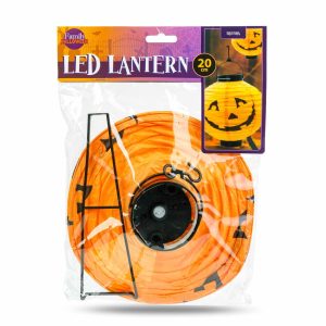 Lampion - LED-es tök - 2 x AAA - 20 cm    Family 56550A - Image 3
