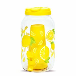 Italadagoló csappal, műanyag pohárszettel - 3,8 l - citrom    Family 57243J - Image 3