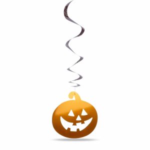 Halloween-i dekoráció szett - 12 db tök, szellem - csillogó spirál akasztó    Family 58171B - Image 3