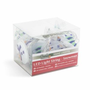 LED fényfüzér - hóember - 10 LED - 1,35 méter - melegfehér - 2 x AA    Family 58910 - Image 3