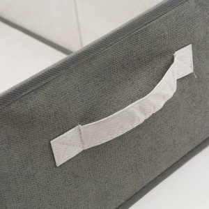 Szövet tárolódoboz - 38,5 x 24 x 16,5 cm - szürke    Bewello BW2077 - Image 3