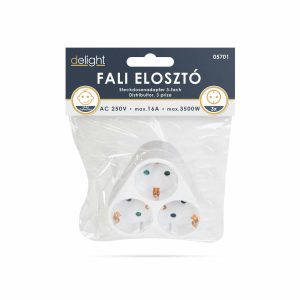 3-as fali elosztó - földelt    Delight 05701 - Image 4