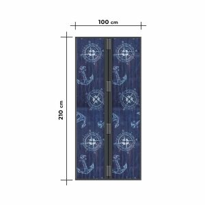Szúnyogháló függöny ajtóra - mágneses - 100 x 210 cm - horgonyos    Garden of Eden 11398S - Image 4