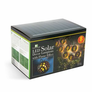 Felakasztható szolár fényfüzér - lánghatással - 8 gömb - 140 cm    Garden of Eden 11741 - Image 4