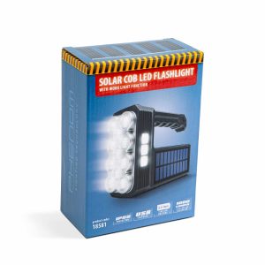 Szolár COB LED zseblámpa - munkalámpa funkcióval - 1200 mAh - MicroUSB - 1000 lumen - IP55    Phenom 18581 - Image 4