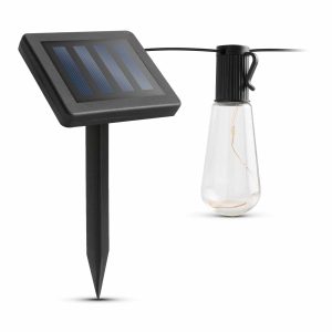 Szolár LED fényfüzér - villanykörte design - 30 LED - 180 cm    Garden of Eden 11742 - Image 5