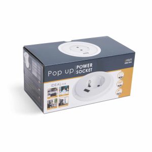 Rejtett - beépíthető konnektor + USB - fehér    Delight 20461WH - Image 5