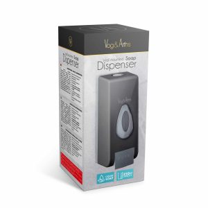 Szappanadagoló - kézzel működtethető - 350 ml - fali - fekete    Vog und Arths 51119C - Image 5
