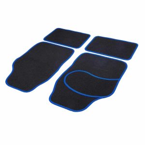 Univerzális textil autószőnyeg szett - 64 x 44 cm / 44 x 29 cm - fekete, kék    Carguard 55834A - Image 5