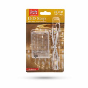 LED szalag - melegfehér - 1 m - 3 x AA elemes    Family 55884 - Image 5