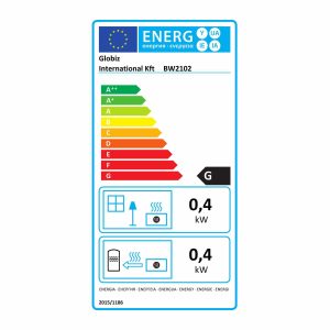 Mini hősugárzó - 400W - LED kijelző - 230V - fekete    Bewello BW2102 - Image 5