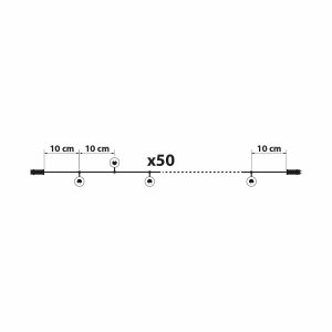 Fényfüzér - 50 db LED - melegfehér - hálózati - 5 m - 8 program    Family 58900A - Image 6