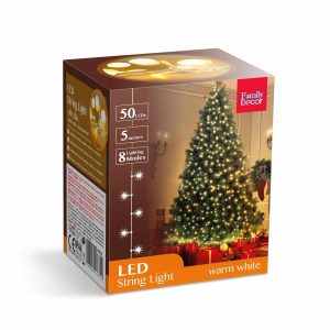 Fényfüzér - 50 db LED - melegfehér - hálózati - 5 m - 8 program    Family 58900A - Image 7