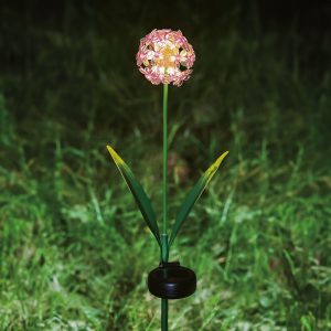 Leszúrható szolár virág - hortenzia - 2 féle - 25 melegfehér LED - 13 x 7 x 65 cm    Garden of Eden 11738 - Image 2