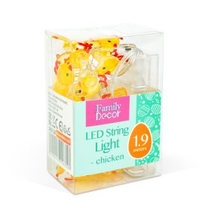 LED fényfüzér - csibe - 2 m - 20 LED - 2 x AA    Family 58923A - Image 2