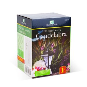 LED-es szolár lámpa - kandeláber - 80 cm - fekete - hidegfehér    Garden of Eden 11236B - Image 3