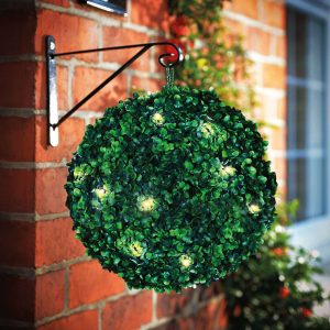 Szolár bukszus - felakasztható - 25 cm - 20 melegfehér LED    Garden of Eden 11359 - Image 3