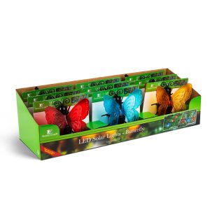 Szolár lámpa - leszúrható / függeszthető - pillangó - többféle - 12 x 6 x 21,5 cm - 4 LED    Garden of Eden 11772 - Image 8