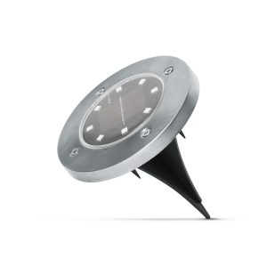 LED-es leszúrható szolár lámpa - kör alakú - középfehér - 12 cm    Garden of Eden 11440C - Image 2