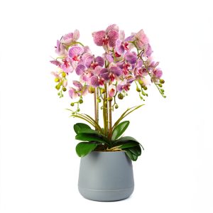 Műnövény dekoráció - orchidea - lila - 83 cm     11899A - Image 2