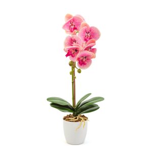 Műnövény dekoráció - orchidea - rózsaszín - 48 cm     11901A - Image 2