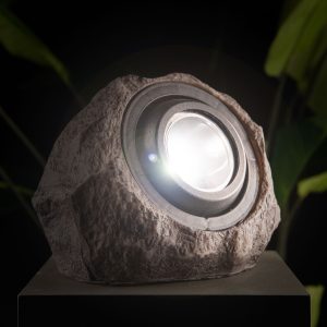 LED-es kültéri szolár lámpa - szikla, kő - fehér SMD LED - 20 x 12 x 16 cm    Garden of Eden 11389C - Image 3