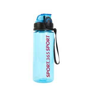 Sport kulacs - műanyag, átlátszó - 600 ml - 3 színben    Family 57211 - Image 3
